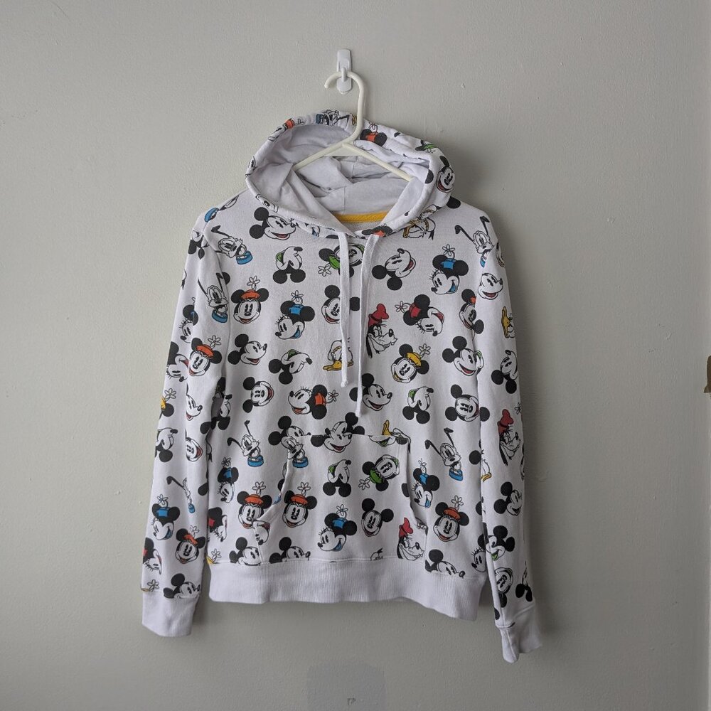 Disney Mickey Mouse and Friends White and Black Hoodie Women's size small